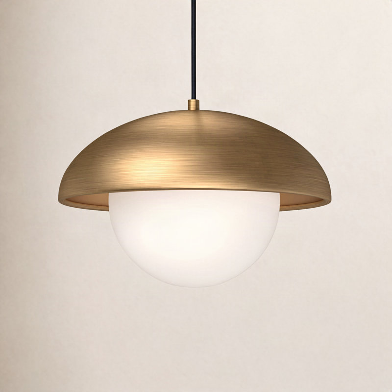 Alessia 1 - Light Unique/Statement Pendant, Aged Gold, 10.5" H x 16" W x 16" D