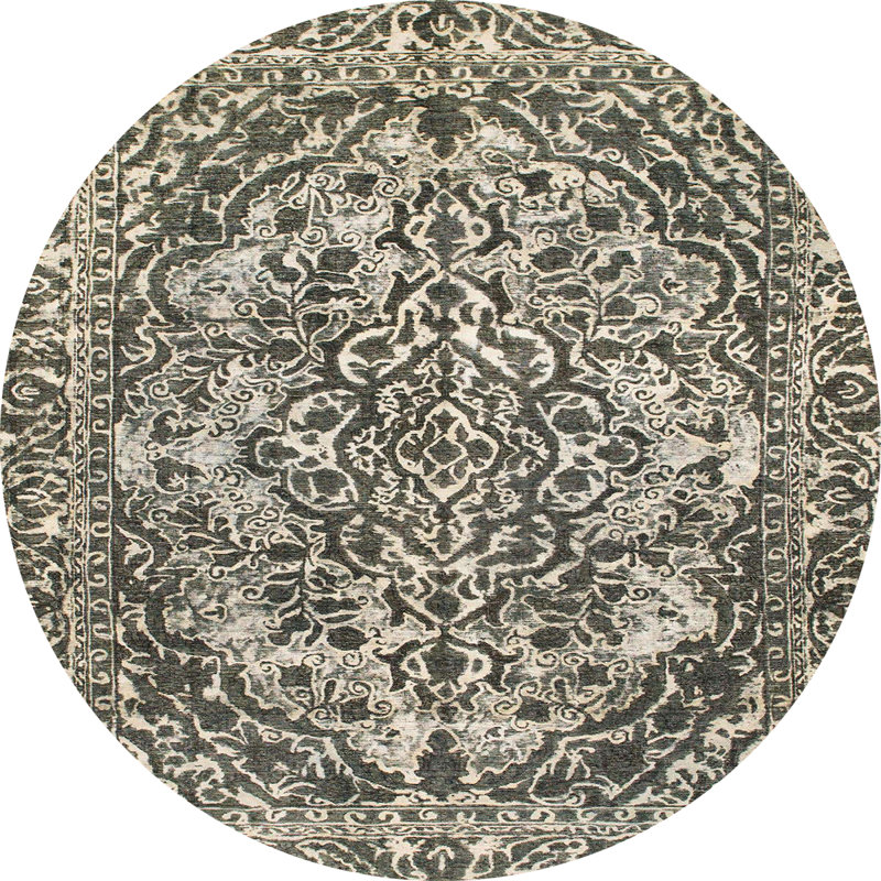 Tapis abstrait moderne 1272, Rond 8 pi