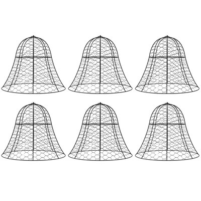 Cages de protection empilables en métal noir 40 x 33 cm pour jardin, pour empêcher les lapins d'accéder aux légumes, fruits et fleurs, pour 6 animaux.