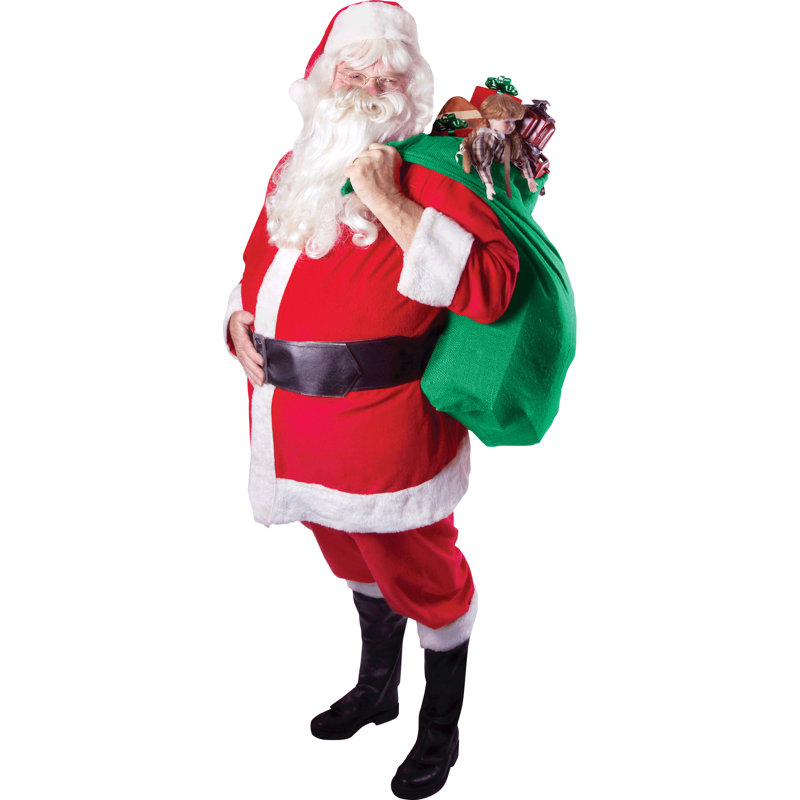 Santa Claus with Gifts Reusable Wall Decal 10.5" x 24"