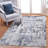 Payas Collection 5X7  / Denim / Abstract Area Rug-1821477284