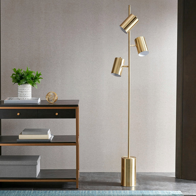Lampe sur pied 3 lumières en métal