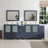 Brescia 96" Double Sink Freestanding Bathroom Vanity with Ceramic Top and Matching Mirrors-62326205