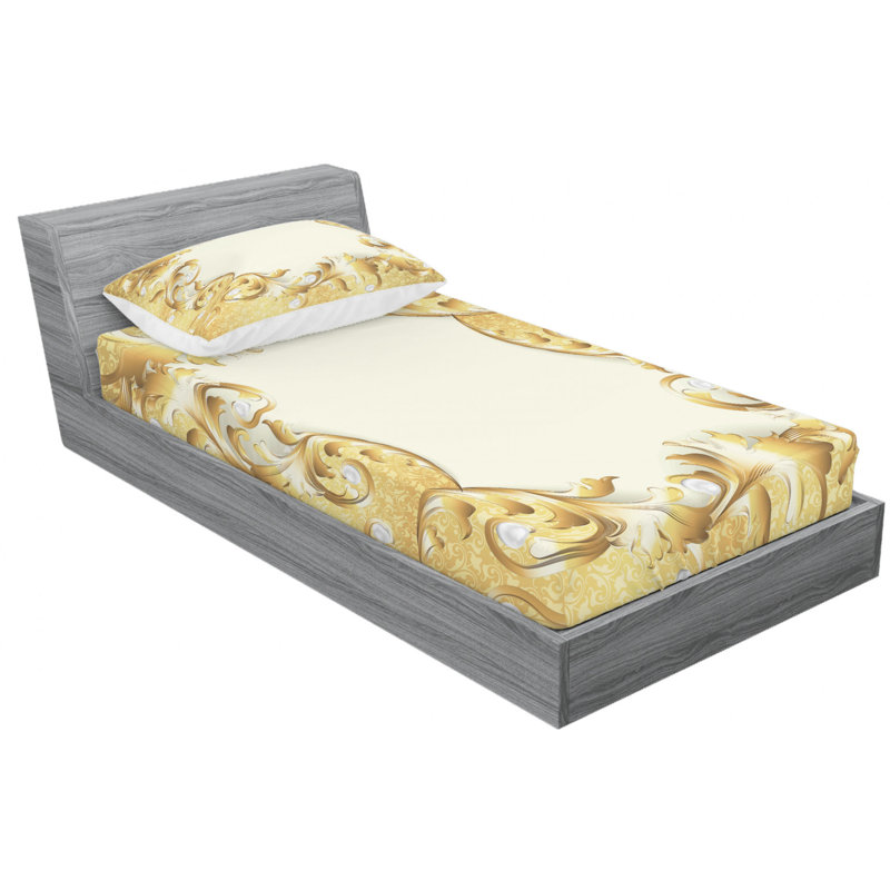 Pearls Microfiber Sheet Set, Twin Sheet Set with Fitted Sheet
