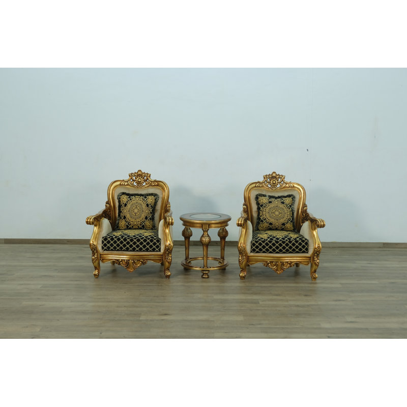 Armchair, Black/Gold