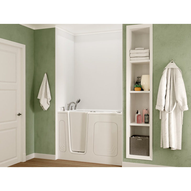Therapeutic Tubs 30 in. x 54 in. Left Drain Quick Fill Walk-In Air Tub in White, Left, White