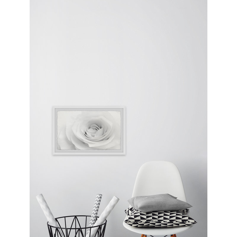 White Layers - Single Picture Frame Painting, 41 cm H x 61 cm W