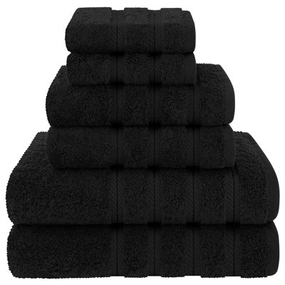 Ensemble de serviettes de bain 100% coton de qualité supérieure, collection 6 pièces Darcelle super douce et absorbante