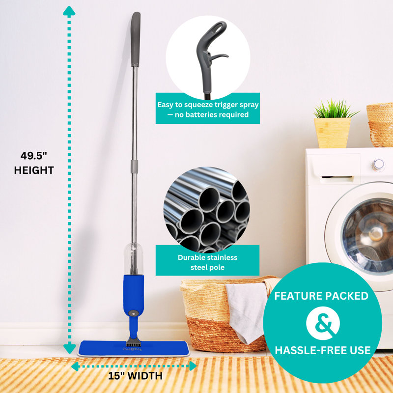 True & Tidy Spray Mop For Cleaning And Disinfection, Navy