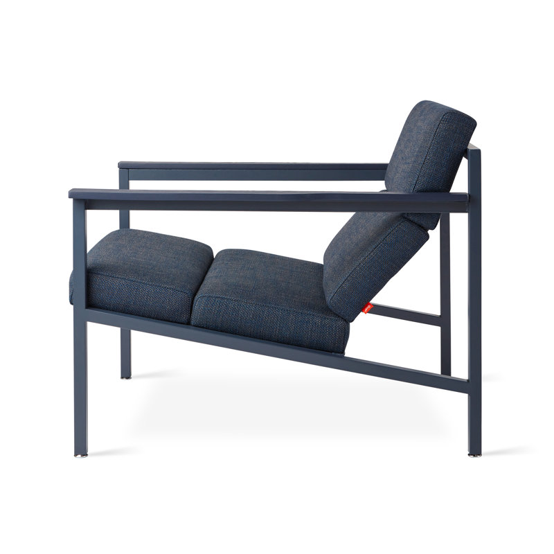 Halifax Armchair, Hanson Navy Polyester Blend, Atlantic