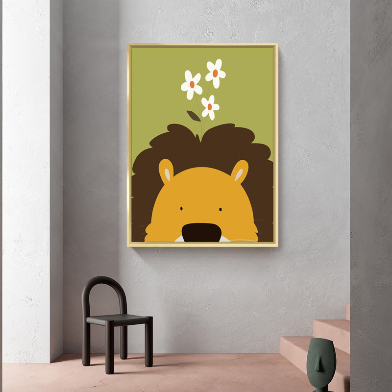 Framed Graphic Art on Canvas by Unknown, 24" H x 16" W x 1.6" D