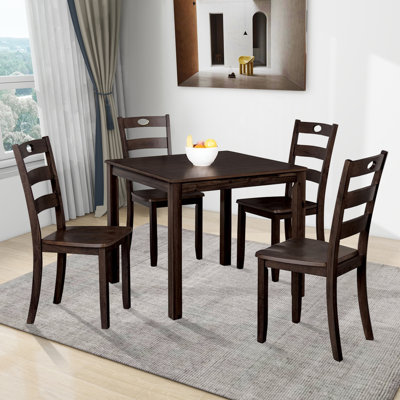 4 - Person Solid Wood Top Four Leg Dining Set