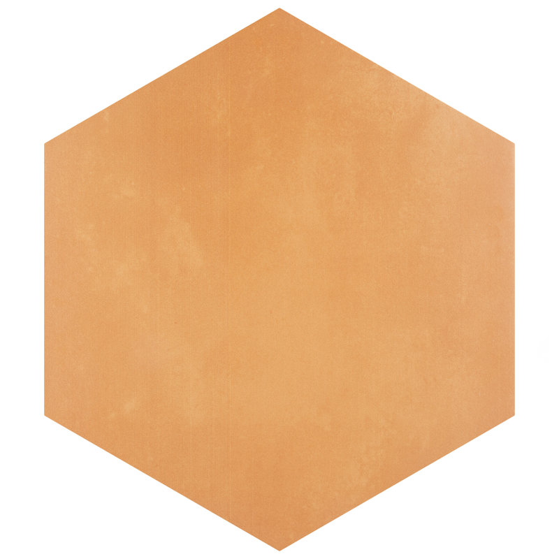 Horizon Hex 7-3/4" x 9"Porcelain Wall & Floor Tile, Orange