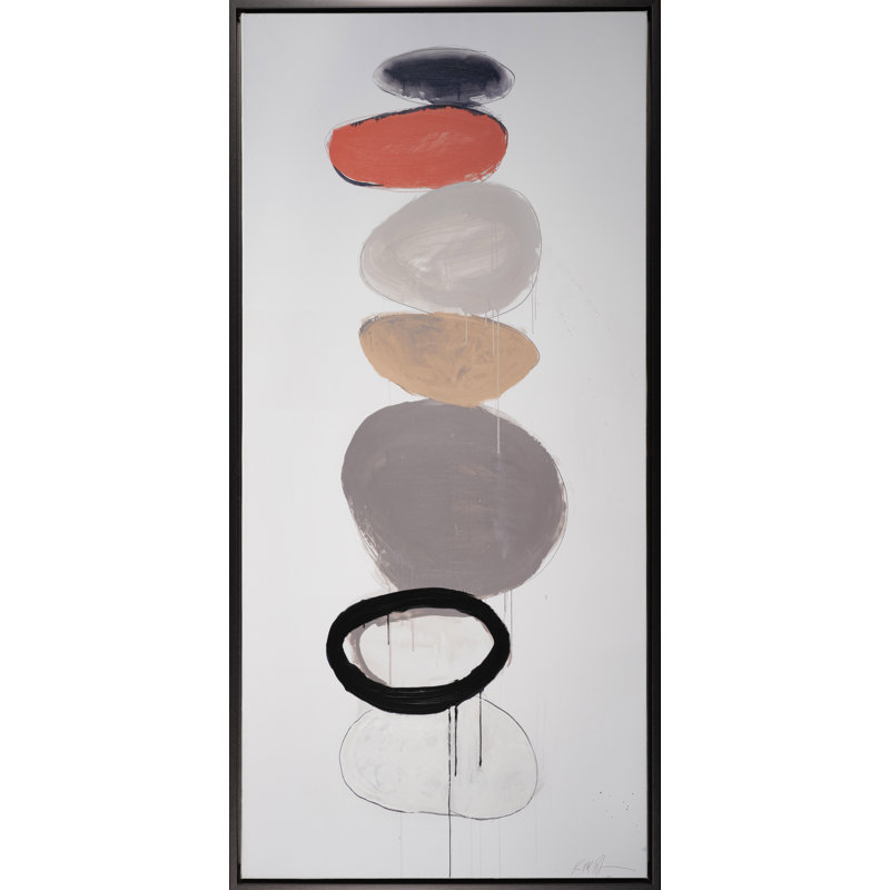 Serenity Rocks 1 par Robert Robinson - peinture sur toile à cadre flottant