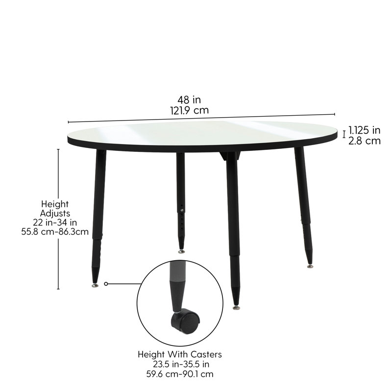 Table d'activité Adapte 60, Noir, 48"