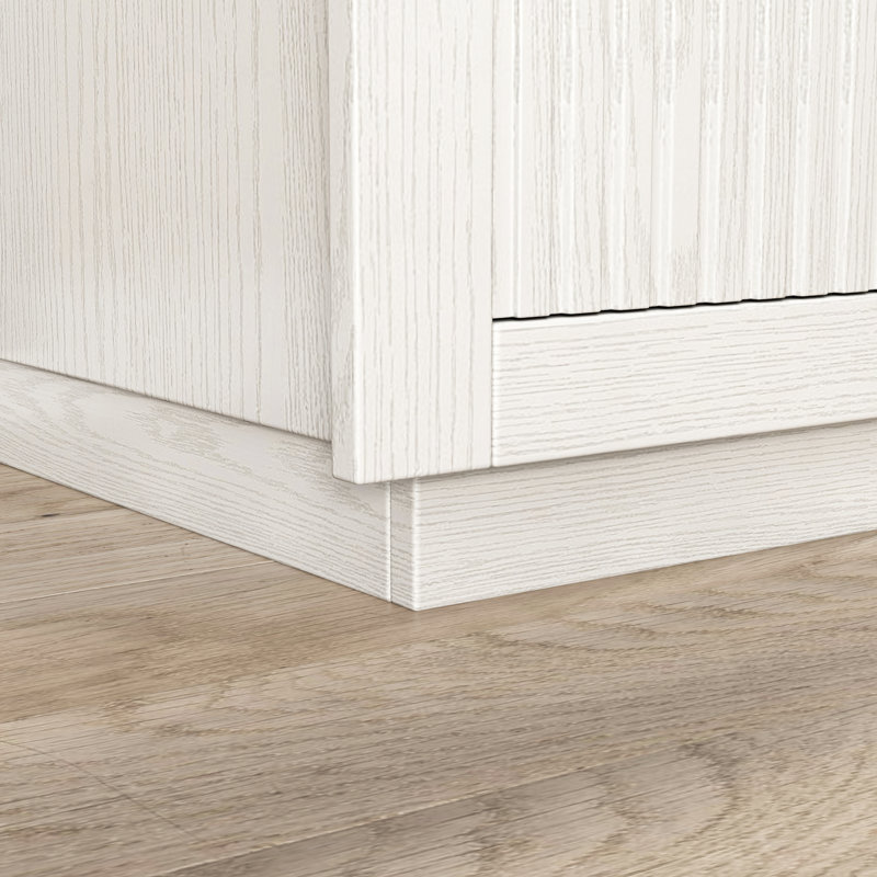 Commode 3 tiroirs l 24 po à 3 tiroirs avec prises intégrées, Blanc