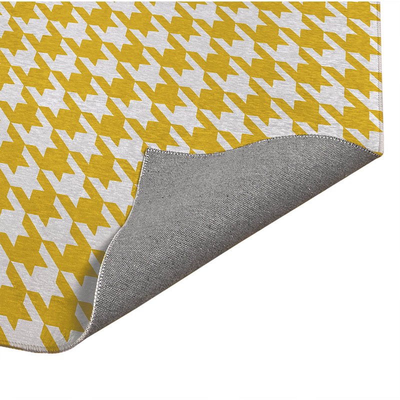 Tapis de cuisine léger antidérapant, Jaune souci, Rectangle 5 pi x 7 pi