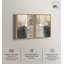 Contemporary Abstract Diptych Canvas Print Gold Boho Wall Decor Set by Art Remedy, White Frame, 36 x 54-947889559-947889565