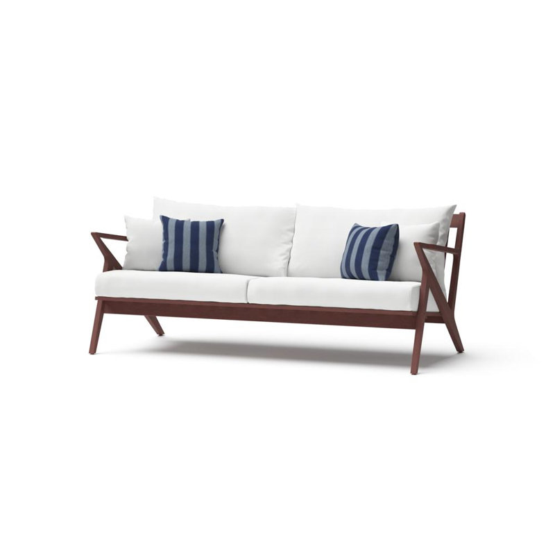 Minhaj Sunbrella Outdoor Sofa - Blue, Centered Ink Stripe Sunbrella®