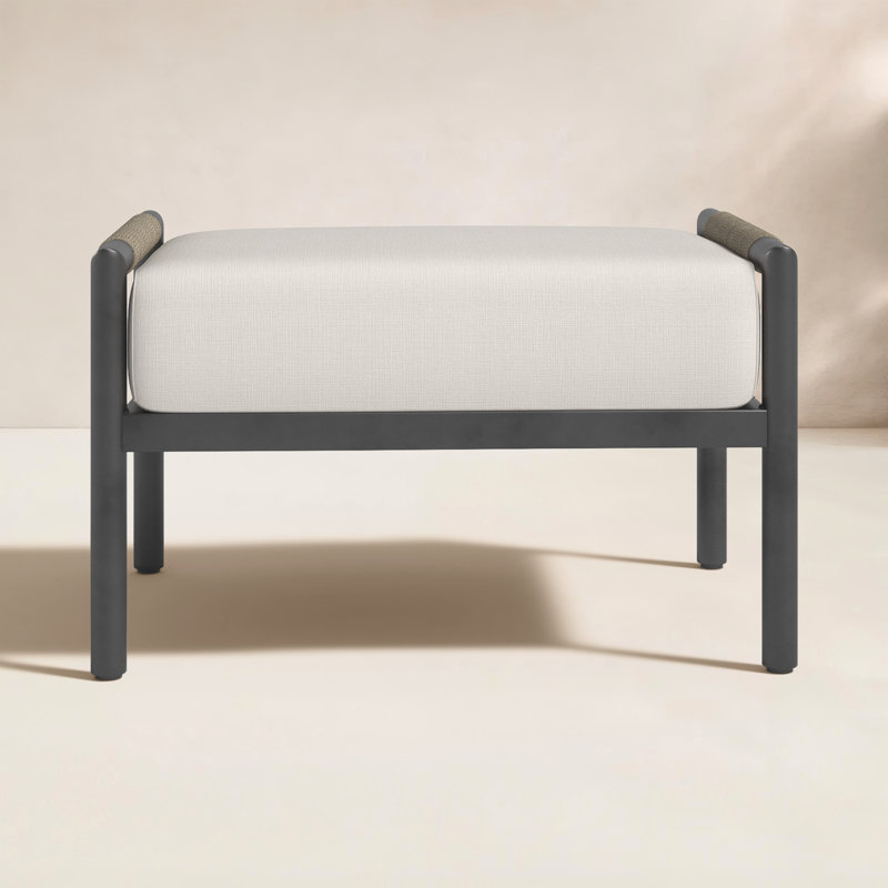 Pietra Ottoman, Echo Ash Sunbrella®