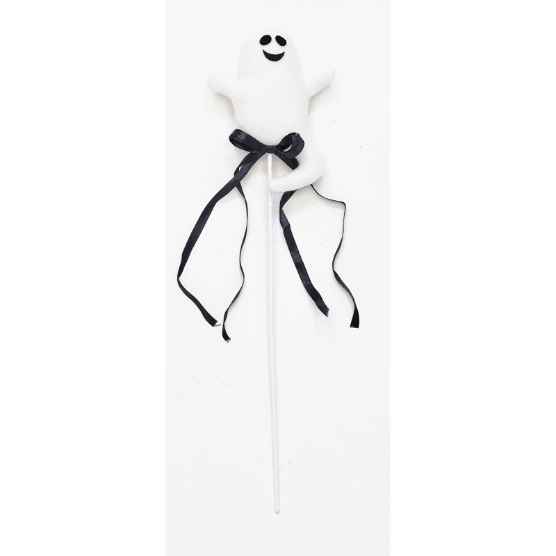 15.5" Happy Ghost Halloween Pick, Set of 8