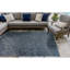 Tapis bleu marine tissé à la machine