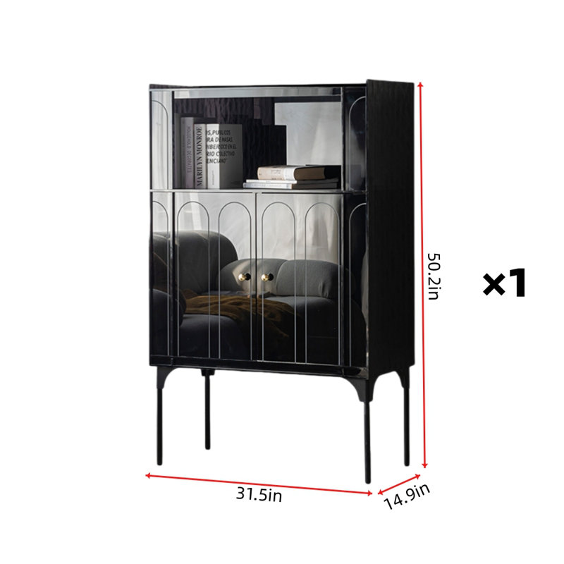 Armoire décorative French Simple, Noir