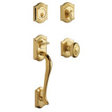 Bethpage Handleset with Single Cylinder Deadbolt and Door Knob and Rosette