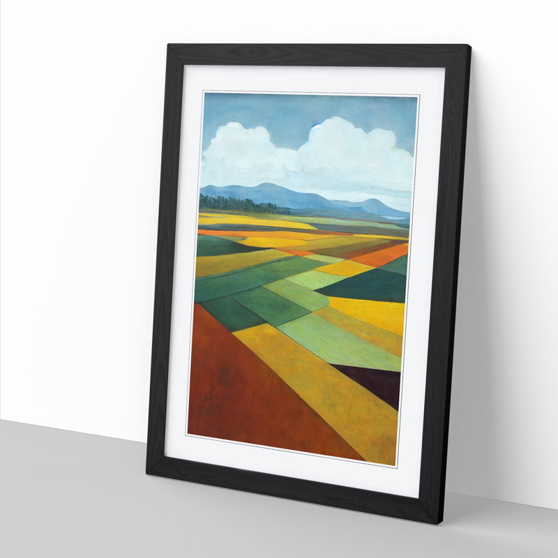 Spring Landscape Vol.2 - Single Picture Frame Painting, Black, 34cm H x 25cm W x 2cm D