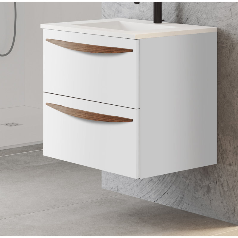 Arco 24'' Single Bathroom Vanity with Ceramic Top, White