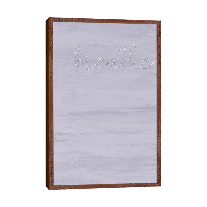 Breathe by Kimberly Allen - Print on Canvas, 101.6cm H x 66.04cm W x 3.81cm D, Classic Brown Wood Framed