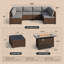 Ensemble de conversation modulaire d'extérieur 7 pièces avec coussins 7 pièces-1666928-231178051