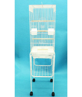 Cage à oiseaux haut 4 perchoir carrée avec support