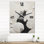 Horloge murale grise corail III