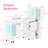 Professional Manicure Table Nail Desk with Dual Display Shelves, Locking Wheels, Wrist Cushion, and Built-in Dust Collector-109743589