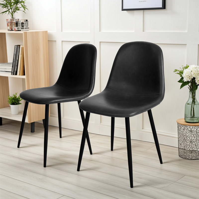 Chaise d'appoint moderne en similicuir