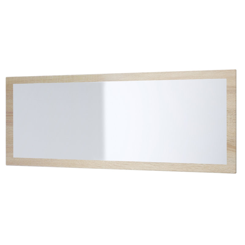 Comptche Engineered Wood Flat Wall Mirror, Rough-cut Oak, 139cm H x 55cm W