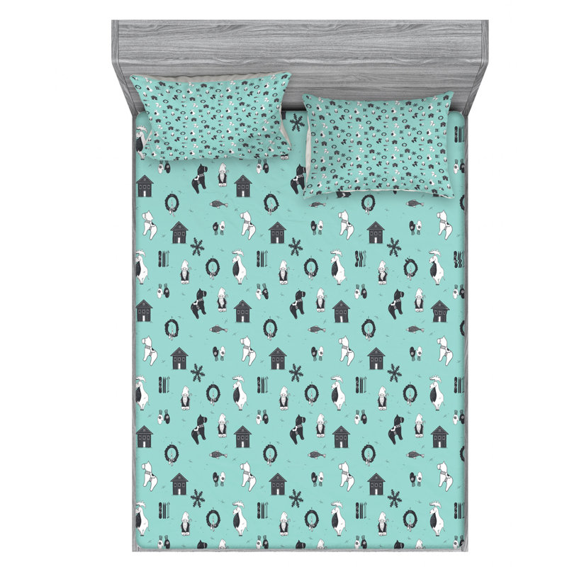 Gnome Microfiber Sheet Set, Queen Sheet Set with Fitted Sheet