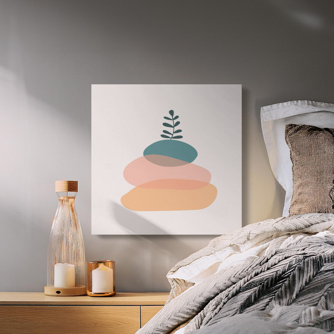 Abstract Stone Stacking Canvas Wall Art, Modern Minimalist decor, Gallery Wrapped Print, Ready to Hang, Archival Quality