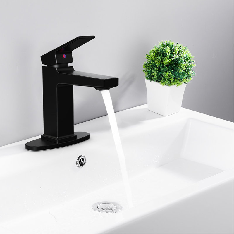 Matte Black Bathroom Sink Deck Mounted Faucet - Scratch, Water Saving, Quick Installation Process For , User-, Matte Black