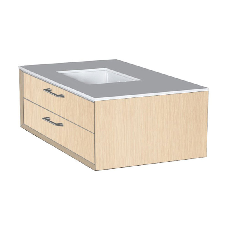 Gemelli 36'' W Vanity Top, Polished White
