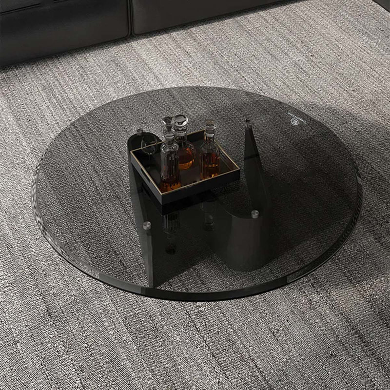 Table basse simple en verre trempé, H 14,6 po x L 47,2 po x l 47,2 po