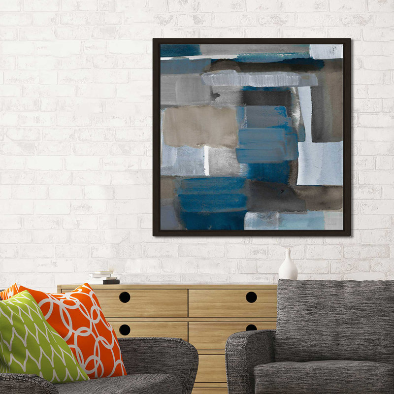 «Blue Taupe Light II», reproduction d'art sur toile encadrée, H 21,5 po x l 21,5 po x P 2 po