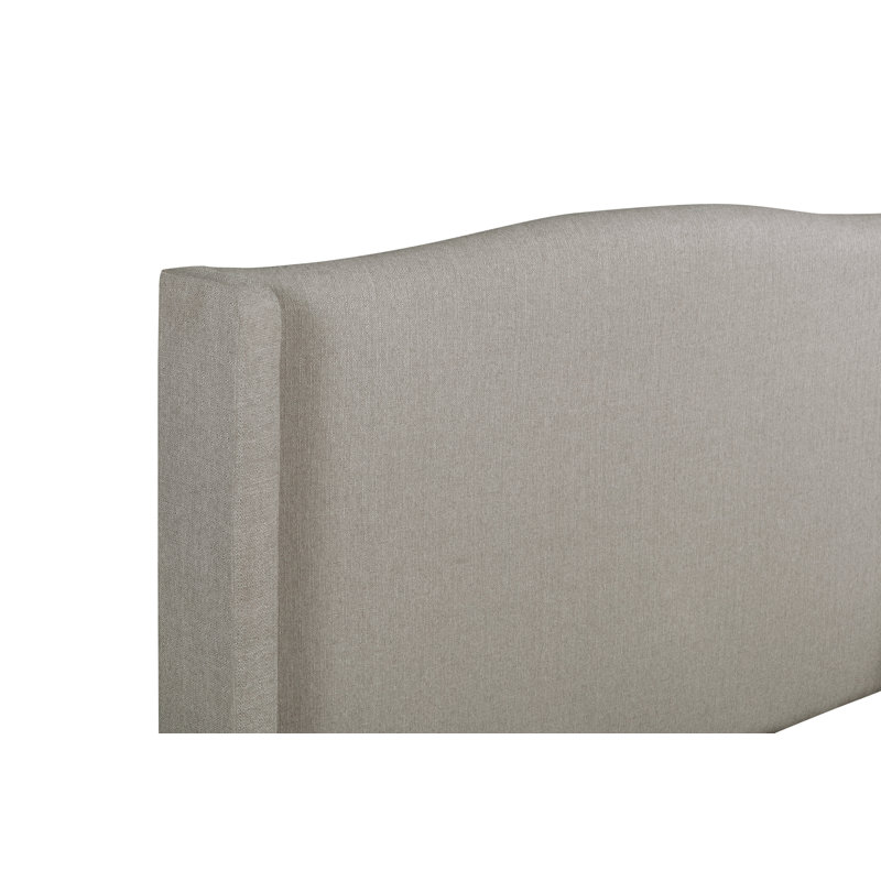 Lit tapissier Capasso Cicero en latte rustique, Très grand californien
