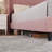 Full Size Bed Frame with Wingback Headboard, Velvet Upholstered Platform Bed Frame with Sturdy Wooden Slats Support, No Box Spring Needed, Easy Assembly, Pink-123826817-123826814