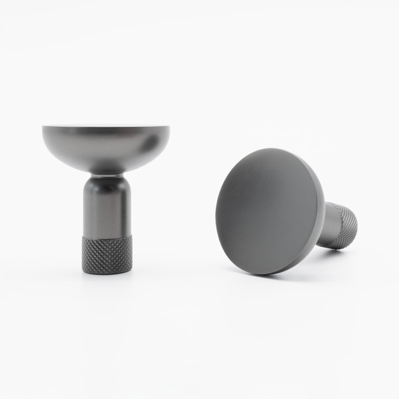 Knurled Circle Knob, Graphite