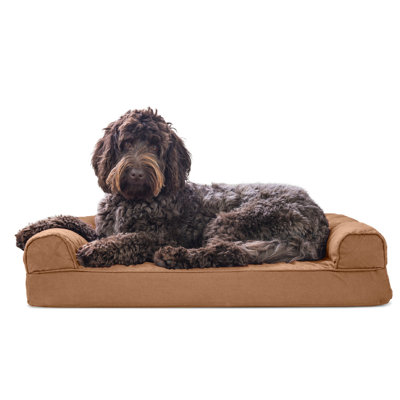 Quilted Orthopedic Bolster Sofa Pet Bed