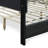 Hudson ClickDecor Hudson Upholstered Platform Bed with Straight Tufted Headboard, Black-1532413253