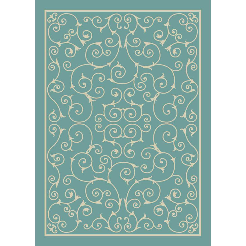 Tapis blanc moderne Dian, Rectangle 5 pi 3 po x 7 pi 5 po