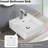 Ceramic Countertop Basin For Bathroom - High Finish White Square Sink Elegant Style